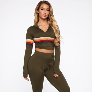FASHION NOVA- Soni stripe lounge set
